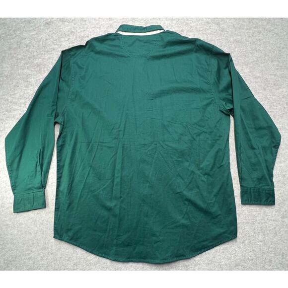 Green Bay Packers Men's Large Green Button Down Shirt Embroidered Logo Casual - Picture 2 of 5